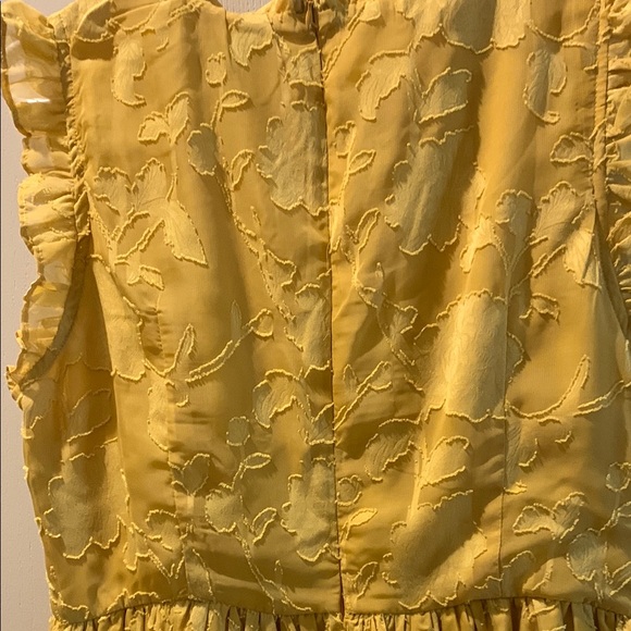 Yellow Ruffled Kids Dress - Picture 2 of 4